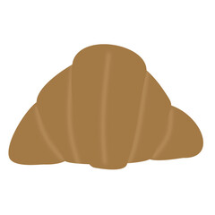 vector illustration of bread croissant brown pastry