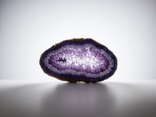 Naklejka premium Intriguing Amethyst Geode Formation, Raw Gemstone