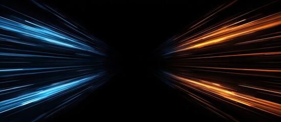 Abstract speed lines converging on a black background