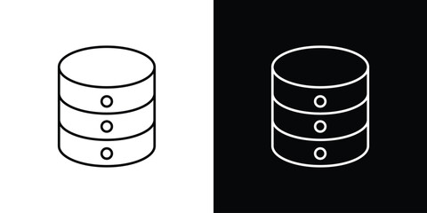 Server icon or logo, simple minimal style. outline doodle icon.