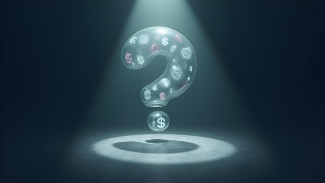 Financial Bubble Casting A Question Mark Shadow