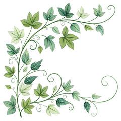 green floral background