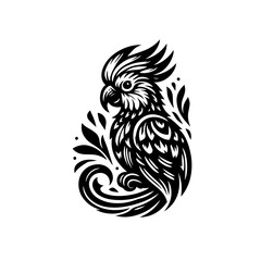 Obraz premium Illustration of a cockatoo isolated on white background