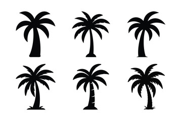 set of palm trees