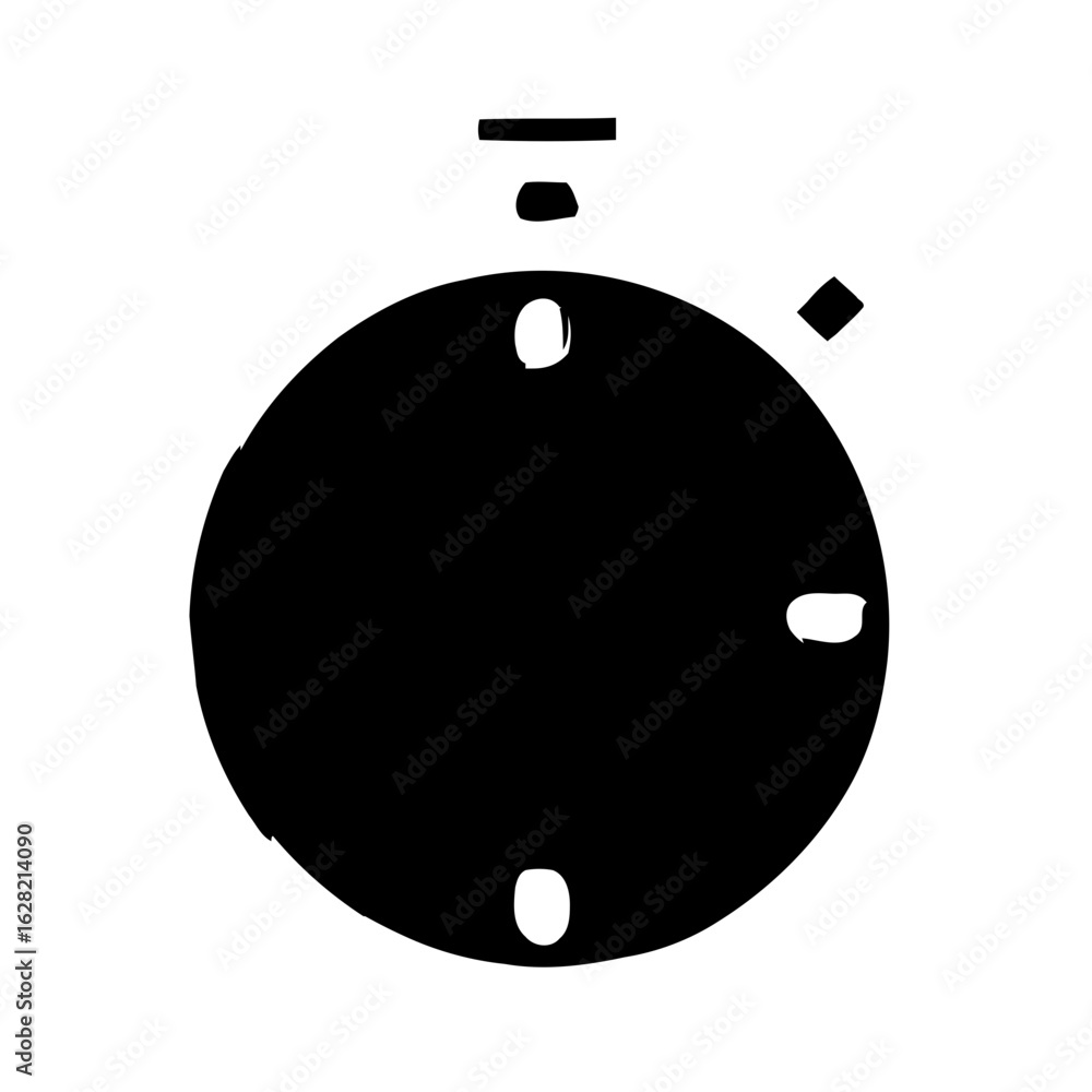 Poster simple flat round stopwatch timer icon design element illustration