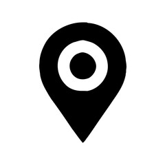 Simple Line Style Location Pin GPS Mark Sign Icon