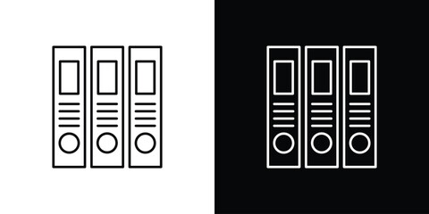 Binder icon or logo, simple minimal style. outline doodle icon.