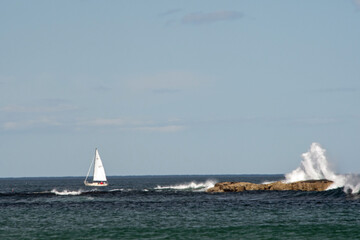 Sailboat on the ocean