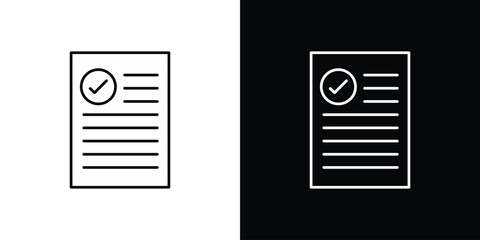 Agreement icon or logo, simple minimal style. outline doodle icon.