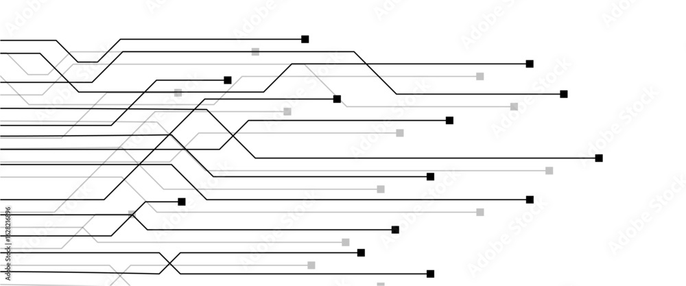 Poster abstract futuristic circuit board illustration, circuit board with various technology elements. circ