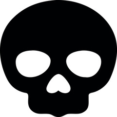 skull on black background