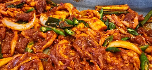 Stir-fried duck with vegetables