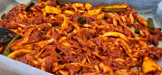 Stir-fried duck with vegetables