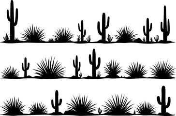 Cactus and Desert Plant Silhouettes Collection