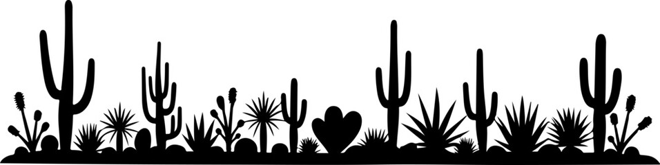 Cactus and Desert Plant Silhouettes Collection