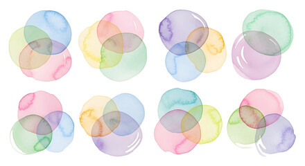 Abstract watercolor circles