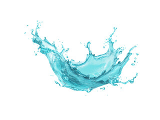 Obraz premium Aqua splash dynamic water droplets isolated background, Isolated On White Background, Png Transparent