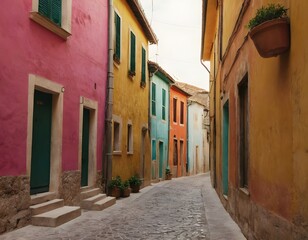 Fototapeta premium narrow street in the old town