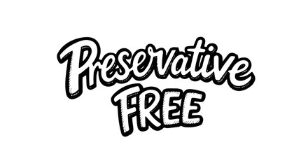 Obraz premium Preservative free label design for natural food and product packaging