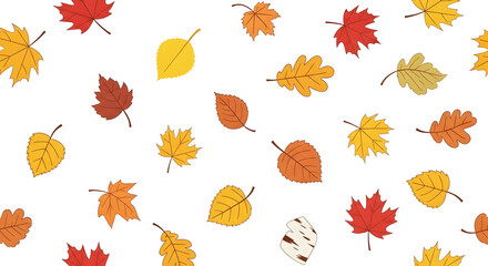 Obraz premium Autumn leaves pattern design