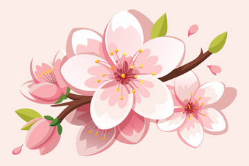 Fototapeta premium vector illustration of a pink flower
