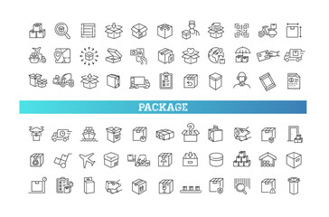 Set of delivery and logistics icons