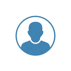 Fototapeta premium Silhouette of a person in a blue circle isolated on transparent background