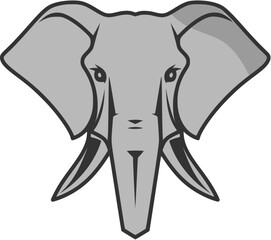 Elephant head vector illustration