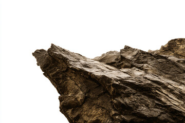 a bird perched on a rock in the sky