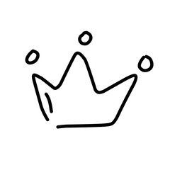 Hand drawn doodle crowns
