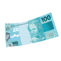 100 Reais Banknote Icon – Brazilian Currency Symbol