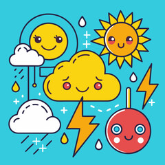 set of weather icons