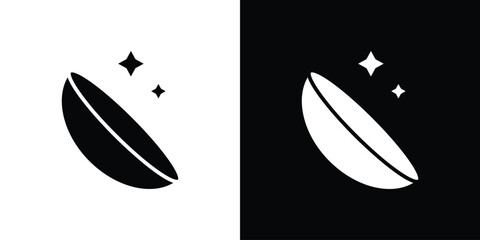 contact lenses icon design. vector graphics in flat.
