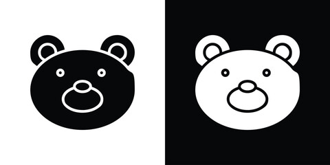 Teddy bear icon design. vector graphics in flat.