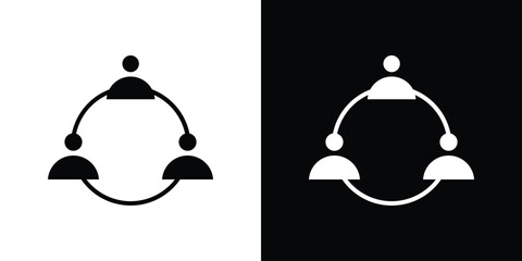 Teamwork icon design. vector graphics in flat.
