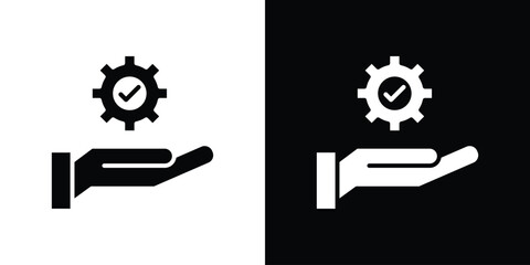 Solution Provide icon design. vector graphics in flat.