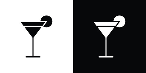 Martini glass icon design. vector graphics in flat.