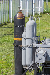 Stuffing box along the ammonia pipeline Togliatti Odessa. Text in Russian: ammonia