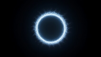 Abstract Glowing Circular Energy Field  Mystical, Futuristic, Dark Background © Shahidul