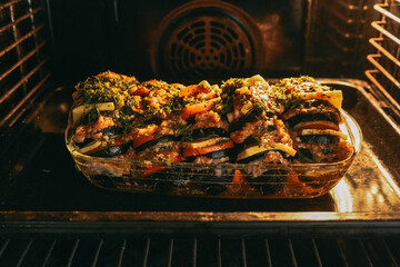 vegetables in the oven