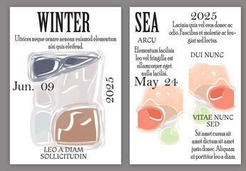 Flyer A4 Abstract Shape on White Background