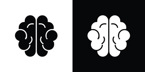 Brain icon design. vector graphics in flat.