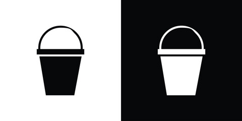 Bucket icon design. vector graphics in flat.