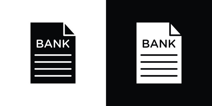 Bank statement icon design. vector graphics in flat.