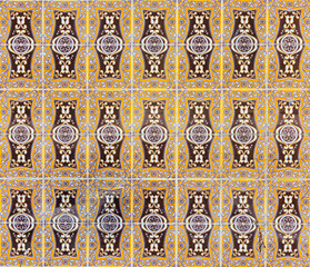 Traditional Portuguese tiles or azulejos. Perfect vintage background.