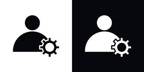 Account settings icon design. vector graphics in flat.