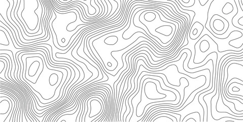 Topographic map pattern background vector. Abstract mountain terrain map background with abstract shape line texture. Design illustration for wall art, fabric, packaging, web, banner, wallpaper.