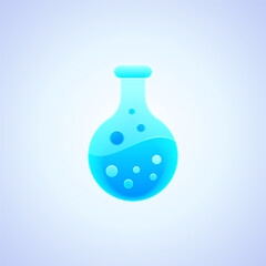 Chemistry Flask Icon Symbol of Science and Discovery in Education symbolizes science, experiments, and educational discovery. Ideal for educational platforms, science resources, and academic content