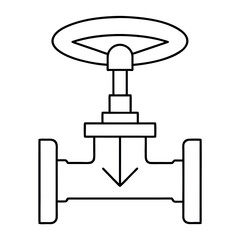 Detailed Illustration of a Valve Style Backflow Preventer Device for Plumbing Systems