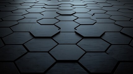Abstract monochrome hex grid with soft gradient transitions, sharp studio lighting to reveal subtle shadows and texture, captured with medium format camera for crisp details on matte surface